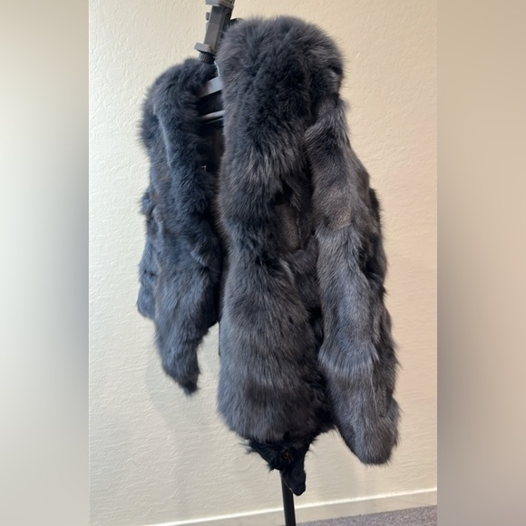 Natural Real Fox Fur Coat Women Winter Long Sleeve Luxury Raccoon Fur - Picture 4 of 4